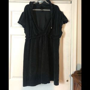 Lane Bryant terry beach coverup- black size 26/28